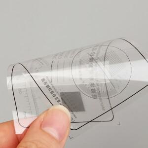 고정밀 필름 포인트 게이지 소프트 눈금자 현미경 마이크로미터 교정 슬라이드 라인 폭 입자 직경 도구