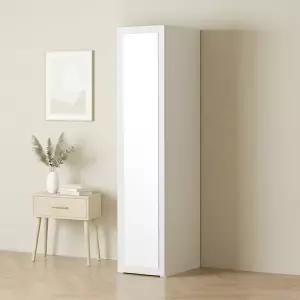 [아씨방가구]마일 터치 미니 수납 전신거울 긴 옷장 400