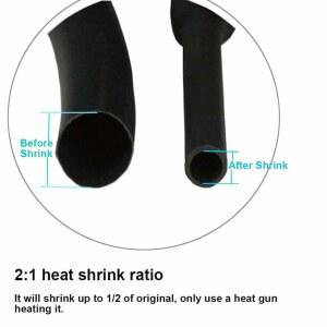 625 PCS 보관함 비율 와이어 전기 케이블 모음 키트 수축 슬리브 튜브