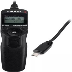 PHOLSY S8 Timer Remote Control Cable with Intervalometer for Sony a1 a9 a9m2 a7 a7M2 a7M3 7RM2 a7RM4