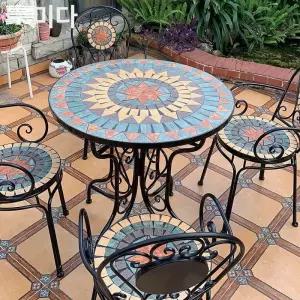 카페 가든 정원 베란다 테이블 마당 펜션 원형