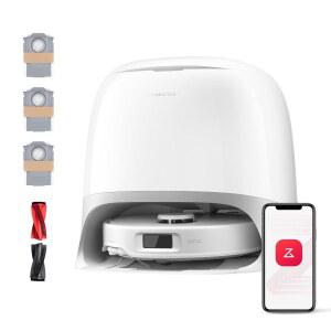 로보락 큐레보 커브 S5X 로봇 청소기 및 걸레, 18500Pa 흡입, 제로 엉킴 디자인, 플렉시암 사이드 브러시, AI 장애물 방지, 10주 자가 청소, 단단한 바닥, 모서리,