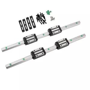 250MM 선형 레일 2PCS HGR15 가이드 HGH15 슬라이드 4PCS HGH15CA 캐리지 슬라이더 블록 CNC 키트 포함