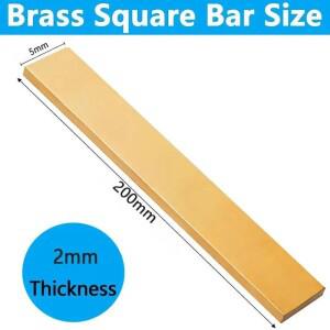 1/2개 황동 플랫 바 플레이트 스트립 두께 2mm 3mm 4mm 5mm 6mm-20mm  구리 고체 메탈판 재질 길이