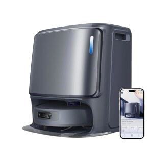 나르왈 프레오 Z 울트라 로봇 진공청소기 및 걸레 콤보, 듀얼 RGB 카메라 칩, AI 회피, 12000Pa 흡입, 실시간 결정, 어댑티브 온수 셀프 워시 비우기, 반려동물 털,