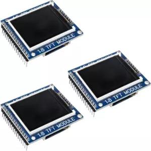 AOICRIE 3pcs 1.8인치 직렬 SPI TFT LCD 화면 디스플레이 모듈 PCB 어댑터 IC 128x160 도트 매트릭스 3.3V