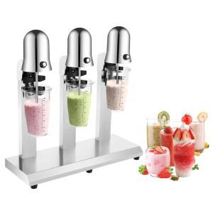 쓰리 헤드 밀크셰이크 메이커 머신, 상업용 헤비 듀티 트리플 스핀들 음료 믹서 스크림 스무디 프라페 머신 디저트 상점 300W