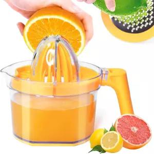 시트러스 착즙기 4-in-1 수동 셰프빌 MJ02 다기능 핸드 편안한 그립 핸들이 있는 레몬 라임 압착기