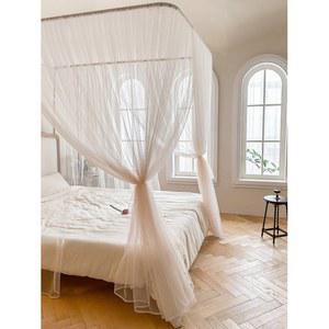 캐노피 침대 공주 침실 레이스 사각 공주침대 샤랄라 암막 80x165x150 207cm