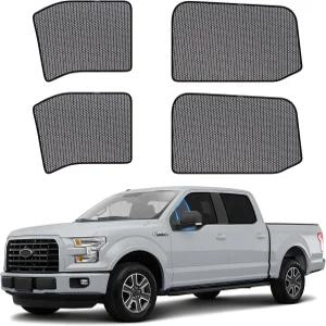 자투토 포드 F-150 자동차 창문 그늘 2015-2020 베이비 선 통기성 메시 스크린 커버로 자외선과 눈부심을