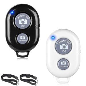 [미국배송] 2팩 무선 카메라 리모컨 - 아이폰호환 및 ANDROID 휴대폰 아이패드호환 IPOD 태블릿용 리모컨 사진 동영상용 클리커 흑백