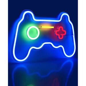 [미국배송] 게이머 네온사인 틴 보이 룸 장식용 LED 게임 게임패드 라이트 게임룸 벽 장식 컨트롤러 소년 를 위한 최고의 선물