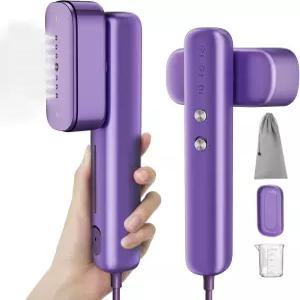 의류용 여행용 찜기 2-in-1 휴대용 의류 및 다리미 15초 고속 가열 100-230V 듀얼 전압 주름용 안전 자동