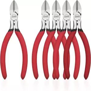 하우스란 5인치 와이어 커터 5팩 대각선 사이드 세트 스닙 스프링 적재 소형 공예용 주얼리 제작