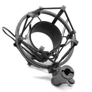 [미국배송] 금속 충격 방지 스파이더 마이크 마운트 클립 홀더 스탠드 오디오 테크니카 ATR2500 AT2020 AT2035 AT40 브래킷(블랙)