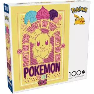 Buffalo Games - 포켓몬- Sweet on You 가족을 위한 100피스 직소 퍼즐 게임의 밤에 완벽한 도전적인 완성