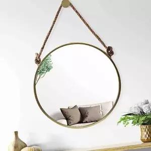 벽 거울 벽부착 현관 벽면 벽걸이형 원형 붙이는 WFIKUIW