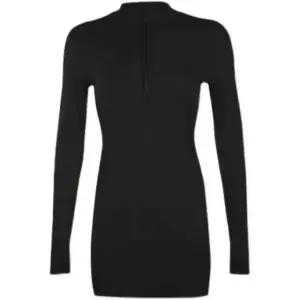 블랙 슬림핏 힙 겨울 지퍼 니트 롱원피스 원피스 S 45~50kg