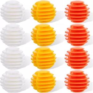 AOMAG 연습 골프공 12팩 제한 비행 컬러 플라스틱 훈련 공기 흐름 골프공은 뒷마당 지하실 및 실내에서