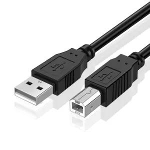 TNP USB A에서 B 오디오 MIDI 케이블 - 3미터 검은색 남성에서 남성으로 고속 데이터 전송 키보드