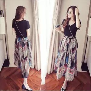 롱치마 투 같은 하객원 쉬폰 티셔츠 일체형 니트원 레이시원 원피스 카라원