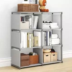 책장 수납장베이직 거실 정리함 6칸 간이 꽂이