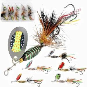 다미델 플라이 낚시 스트라이커 키트 1/4온스 1/3온스 혼합 시뮬레이션 컬러풀 벨리와 윙스 스피너 에버