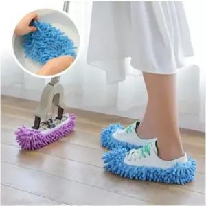 걸레실내화 청소 슬리퍼 극세사 발걸레 발로쓱 탈부착