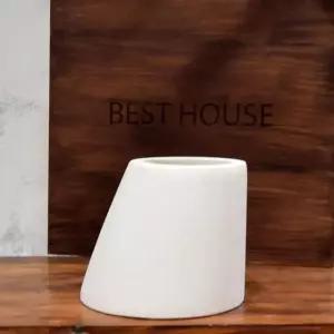 모던 시멘트 대리석무늬 비대칭원형 16x20cm 화분 (WFKAYJV)