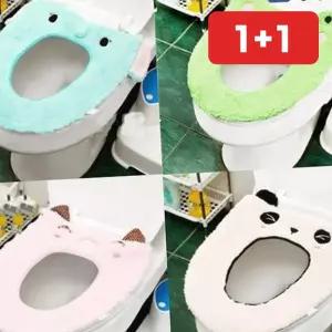 어린이 겨울용 변기커버 푹신한 동물 보온 변기시트 벨크로  1+1