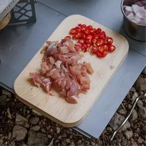 캠핑 플레이팅도마 양면 다용도 나무원목도마 캠핑장 취사용 차박 손질용 여행용 가든