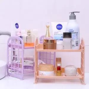 ( )플라스틱 정리 2단 물빠짐 조립식 욕실 선반 책상 건조대 주방