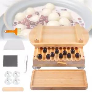 나무 타피오카 비드 메이커 성형기 나사 구멍 흡입 컵이 있는 수동 알약 제조기 홈 치아는 가정용 주방 및