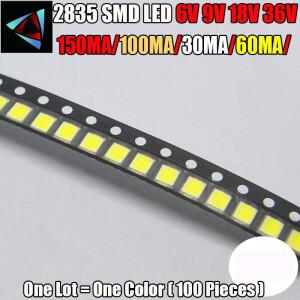 호환 100 개/몫 2835 SMD LED 1W 흰색 6V 18V 150MA/100MA/30MA/60MA/