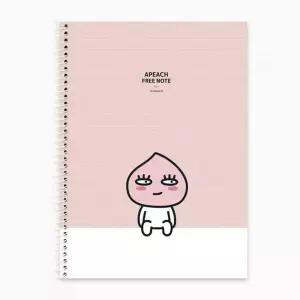 [셀러에이드]카카오프렌즈 스프링 연습장 어피치 / 190x260mm 80매 개(1개입)