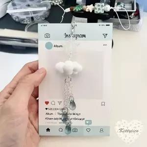 (종류 비 구름 키링)비구름 키링 열쇠고리 백참 참 백꾸 가꾸 폰꾸 핸드폰줄 가방 에어팟 꾸미기 키링 구름