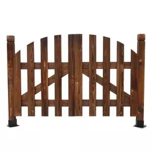 목재 대문 전원 문 우드 현관문 야외 개방형 이중 방부목 울타리