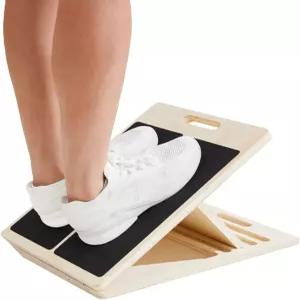 송아지 스트레칭을 위한 리오싱 휴대용 나무 경사 보드 발목 발뒤꿈치 및 발 운동을 조절 가능한 5각