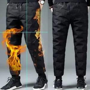 [하프클럽/]바지공장 방한 바지 밴딩 바이크 솜털 조거 패딩 팬츠