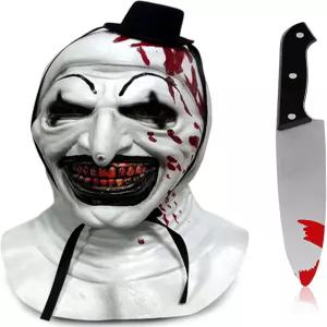 공포 킬러 광대를 위한 무서운 광대 가면 블러디 조커 풀 헤드 라텍스 마스크 할로윈 코스프레 의상 소품