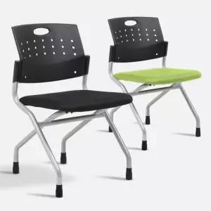 팔걸이 바퀴없는 접이식 회의실 고정 의자 적층 도서관 대기실 사무실 학원