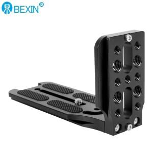 삼각대 수직 클램핑 플레이트 범용 L 자형 퀵 마운트 하단 나사 구멍 링크 설치 안정기