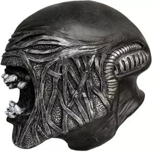 엘림우 스크라리 마스크 외계인 프레데터 라텍스 헤드기어 코스프레 의상 소품 블랙 헬멧 리얼리스틱