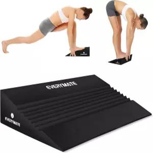 에브리메이트 스쿼트 웨지 초대형 블록 역도 종아리 스트레칭 스쿼트용 슬랜트 보드 뒤꿈치 높이 발가락 위