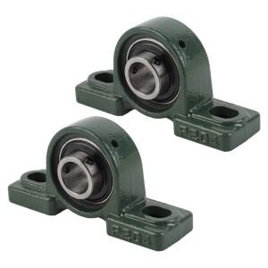 볼장착 베어링 베개 블록 하우징 자기 정렬 샤프트 구형 롤러 지지 UCP204 20mm 보어 2 개