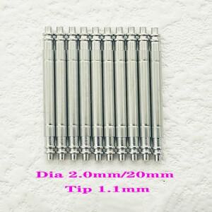[호환품]2/4PCS 직경 2.0mm 팻 스프링 바 팁 1.1mm는 잠수함 GTM용 스트랩 링크 핀 116710 시계 밴드 팔찌