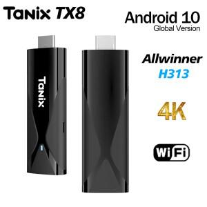 TANIX TX8 스마트 호환 TV 박스 안드로이드 10 스틱 Allwinner H313 2GB 16GB 2.4G WIFI 미니 소형 호환