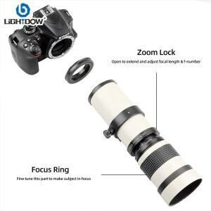 Lightdow 420-800mm f/8.3-16 canon호환 RF EF NIKON호환 F Z SONY호환 A E 마운트 카메라용 수동 망원 줌