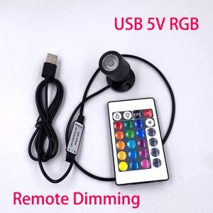 RGB 소형 LED 표면 실장 스포트라이트 1W/3W 미니 천장 쇼케이스 다운라이트 360 ° 5VUSB 스위치 및 컨트