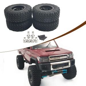 [호환품]4개 1/12 스케일 RC 자동차 휠 타이어 전문  74mm 직접 교체 부품 MN82 차량 액세서리